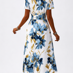 Denise | Floral Print Midi Wrap Dress