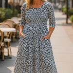 Meliora | Everyday Elegance Midi Dress – Flattering Comfort, Timeless Confidence (S-5XL)