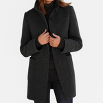 Marlow Grace | High Collar Wool Blend Jacket