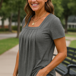 Colleen | Pleated Comfort Top - Everyday confidence