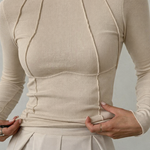 Edith | Ribbed Long Sleeve Top