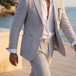 Roberto Cotton Seersucker Suit Set