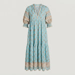 Claire Bishop | Chic Floral V-Neck Midi Dress For Women