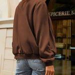 Faux Bomber Zip Up Lightweight Jacket Coat with Pockets - Zeagoo (Us Only)