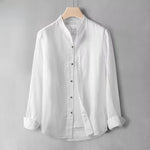 Cotton Linen Shirt | Men's Shirt with Button-Up Design | Stylish Versatile Wear for Summer and Autumn