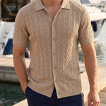 Bruno Cable Knit Polo Shirt