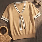 Mirella Tie-Neck Knit Top