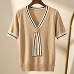 Mirella Tie-Neck Knit Top