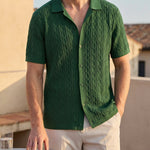 Bruno Cable Knit Polo Shirt