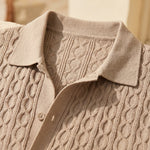 Bruno Cable Knit Polo Shirt
