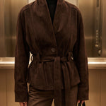 Maddalena Suede Belted Jacket