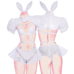 White Cyber Bunny Lingerie Set