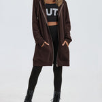 Fleece Hoodies Tunic Long Hoodie Jacket - Zeagoo (Us Only)