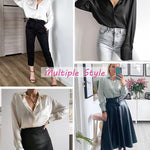 Satin Silk Button Down Shirts - Zeagoo (Us Only)