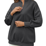 Zeagoo Women Sweatshirts Quarter Zip Stand Collar Pullovers Fleece Workout Hoodies Y2K Clothes