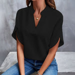 Isabelle Draped V-Neck Blouse