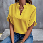Isabelle Draped V-Neck Blouse