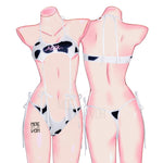 Drippin in Milk Swimsuit Cow Print