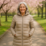 Helsa Long Transitional Padded Jacket | Champagne