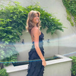 Charlotte Reid | Red Ruffle Maxi Dress For Women