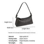 Woven Leather Hobo Crossbody Shoulder Bag