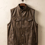 Antonio Faux Leather Vest Jacket