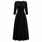 Elise Campbell | Embossed Velvet Midi Dress For Women