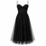 Elise Thornbury | Tulle Bustier Midi Dress For Women
