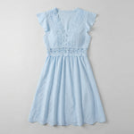 Elise Young | Lace Butterfly Sleeve Midi Dress For Women