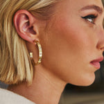 Endless Love Rhinestone Studded Hoops