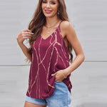 Zeagoo V-Neck Chiffon Spaghetti Strap Tank Top
