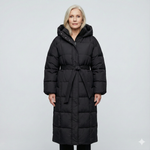 Carmen - Long Belted Puffer Coat