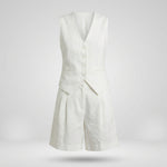 Gemma Paterson | Tailored Linen-Look Vest & Short Set For Women