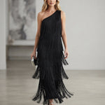 Georgia King | One-Shoulder Tassel Maxi Dress For Women
