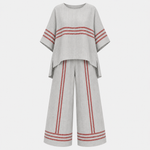 Grace Donovan | Striped Linen Two-Piece Set For Women