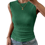 Zeagoo High Neck Tank Top Casual Ribbed Knit Shirts