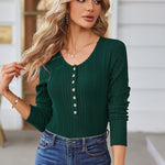 Zeagoo Sweaters Ribbed Knit Long Sleeve Henley Shirts
