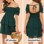 Lantern Sleeve Swing Mini Dress - Zeagoo (Us Only)