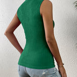 Zeagoo High Neck Tank Top Casual Ribbed Knit Shirts