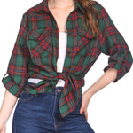 Long/Roll Up Sleeve Cotton Plaid Shirts - Zeagoo (Us Only)