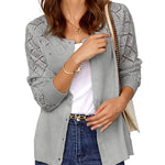 Zeagoo Women's Button Down Crochet Sweater Cardigan