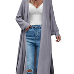 Zeagoo Women's 2023 Fall Winter Oversized Cardigan Long Sleeve Split Open Front Sweater Chunky Knit Long Duster