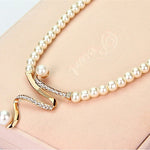 Pearl Necklace & Earrings Set
