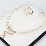 Pearl Necklace & Earrings Set