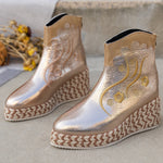 Paloma Vegan Leather Wedge Boots