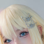 Heart Wing Chrome Clips Hair