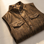 Antonio Faux Leather Vest Jacket