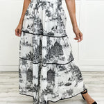 Eliza | Classic Toile Maxi Dress