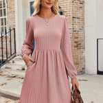 Zeagoo Women's Casual Knit Sweater Dress with Pockets