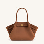 Hana Medium Faux Suede Tote Bag - Brown